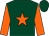 Dark green, orange star and sleeves