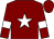 Maroon, white star, white armlets