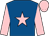 Royal blue, pink star & sleeves, pink cap