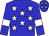 blue, white stars, blue sleeves, white armlets, blue cap, white stars