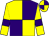 Yellow and purple (quartered), yellow sleeves, purple armlets