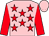 pink, red stars, red sleeves, pink cap