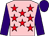 Pink, red stars, purple sleeves and cap