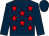 Dark blue, red stars, dark blue sleeves and cap