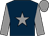 Dark blue, grey star, grey sleeves and cap