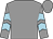 Grey, light blue chevrons on sleeves