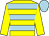 Yellow and Light Blue hoops, Yellow sleeves, Light Blue cap