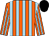 Orange and Light Blue stripes, Black cap