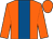 Orange, royal blue stripe