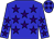 Blue, purple stars