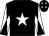 Black, white star, white and black diabolo on sleeves, black cap, white stars