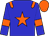 blue, orange star, orange epaulettes and armbands, orange cap