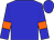 Blue body, blue arms, orange armlets, blue cap