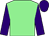 Light green, purple sleeves and cap