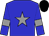 Blue body, grey star, blue arms, grey armlets, black cap