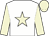 White, beige star, sleeves and cap