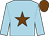 light blue, chocolate star, chocolate cap