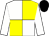 White body, yellow quartered, white arms, black cap