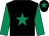 Black, emerald green star, sleeves and star on cap