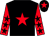 Black body, red star, red arms, black stars, black cap, red star