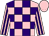 Pink & purple check, striped sleeves, pink cap