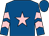 Royal blue, pink star, chevrons on sleeves