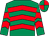 Emerald green, red chevrons, quartered cap