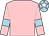 Pink, light blue armlets, light blue cap, white star