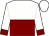 white and maroon halved horizontally, white sleeves, maroon cuffs, white cap, maroon spot