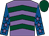 Mauve, dark green chevrons, royal blue sleeves, mauve stars, dark green cap