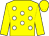 Yellow, white spots, yellow sleeves, yellow cap