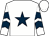 White, dark blue star, chevrons on sleeves