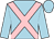 Light Blue, Pink cross sashes, Light Blue cap