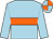 light blue, orange hoop, quartered cap