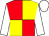 Red and yellow (quartered), white sleeves and cap