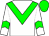 White body, green chevron, white arms, green chevron, green cap