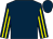 Dark Blue, Yellow stripes on sleeves