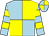 Light blue and yellow (quartered), hooped sleeves