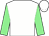 White, light green sleeves