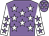 Mauve, white stars, white sleeves, mauve stars