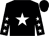 Black body, white star, black arms, white stars, black cap