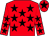 Red, black stars, red cap, black star