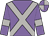 Mauve, light grey cross sashes, armlets, quartered cap