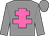 grey, hot pink cross of lorraine