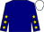 navy, gold stars on navy sleeves, white cap