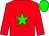 red, green star, green cap
