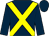 Dark blue, yellow cross sashes