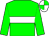 Big-green body, white hoop, big-green arms, white cap, big-green quartered