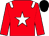Red, white star, epaulets, black cap