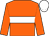 Orange body, white hoop, orange arms, white cap